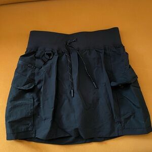 Black Cargo Hiking Skort